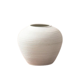 white-ribbed-ceramic-minimalist-vase-zen-decorative-ornament-home accessory