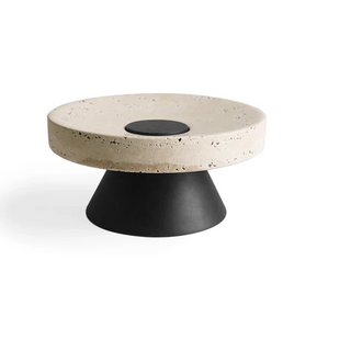 travertine-cedar-wood-round-pedestal-display-trays-high-foot-stand-natural-home-ornament