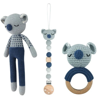 3-koalas-crochet-cotton-wood-ring-doudou-teether-pacifier-clip-baby-natural-safe-toys-gift-set