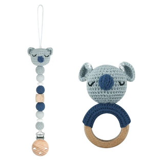 3-koalas-crochet-cotton-wood-ring-doudou-teether-pacifier-clip-baby-natural-safe-toys-gift-set