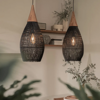 Bathari Handmade Rattan Pendant / Black_A