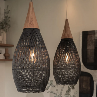 Bathari Handmade Rattan Pendant / Black_A