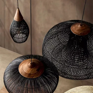 Bathari Handmade Rattan Pendant / Black_C