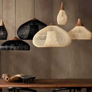 Bathari Handmade Rattan Pendant / Black_C