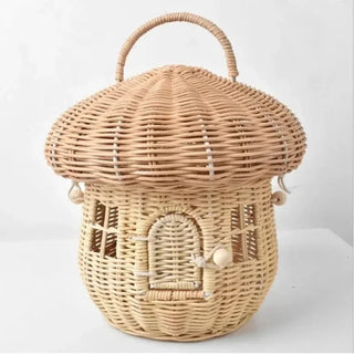 rattan-wicker-mushroom-house-basket-kids-toy-natural-nursery-playroom-decor