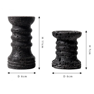 black-handmade-marble-travertine-candle-holder-set-decorative-ornament-natural-home-decor