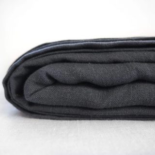 Black-Stone-Washed-Linen-Flat-Sheet-Pillowcases-Natural-Bedding