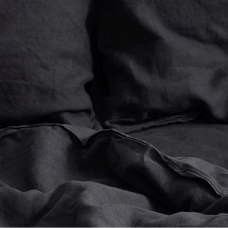 Black-Linen-Pillowcases-Natural-Bedding