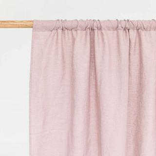 Blush-Pink-Linen-Rod-Pocket-Curtain-Panel-Natural-Home-Decor