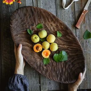 paulownia-wood-handmade-high-foot-oval-deco-tray-fruit-display-bowl-natural-home-decor-ornament