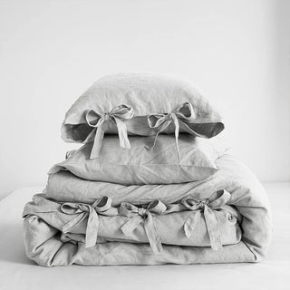 grey-pure-stone-washed-linen-bedding-set-3pcs-duvet-cover-pillowcases-with-ribbon-tie-closre-natural-bedding-home-decor 