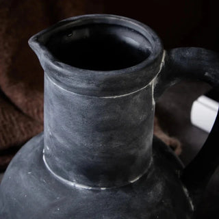 handmade-black-terracotta-jug-vase-natural-contemporary-wabi-sabi-coastal-home-decor-ornament-interior-accessory