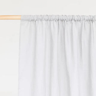 Light-Grey-Linen-Rod-Pocket-Curtain-Panel-Natural-Home-Decor