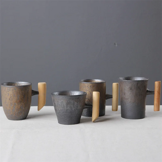 naha-handmade-stoneware-mugs-with-wooden-handle-tea-coffee-latte-cup-japanese-creative-wabi-sabi-pottery