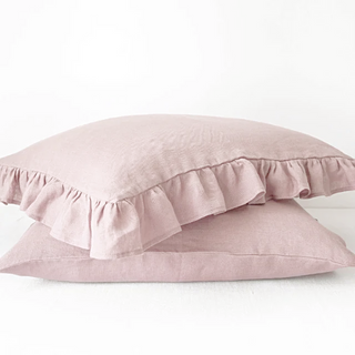 Pink-Ruffled-Stone-Washed-Linen-Pillowcases-Natural-Bedding