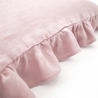 Pink-Ruffled-Stone-Washed-Linen-Pillowcases-Natural-Bedding