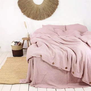 Pink-Stone-Washed-Linen-Duvet-Cover-Natural-Bedding