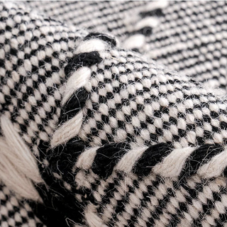 Handwoven-Black-White-Wool-Rug-Natural-Home-Decor