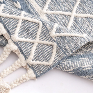 Handwoven-Blue-White-Wool-Rug-Natural-Home-Decor