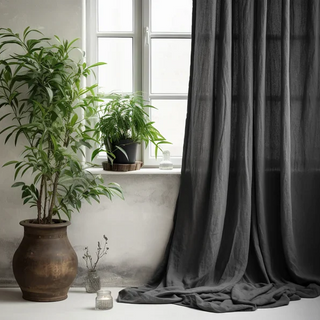 Storm-Grey-Linen-Rod-Pocket-Curtain-Panel-Natural-Home-Decor