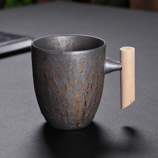 naha-handmade-stoneware-mug-with-wooden-handle-tea-coffee-latte-cup-japanese-creative-wabi-sabi-pottery