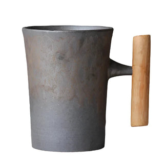 naha-handmade-stoneware-mug-with-wooden-handle-tea-coffee-latte-cup-japanese-creative-wabi-sabi-pottery