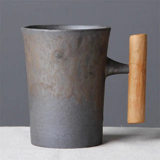 naha-handmade-stoneware-mug-with-wooden-handle-tea-coffee-latte-cup-japanese-creative-wabi-sabi-pottery