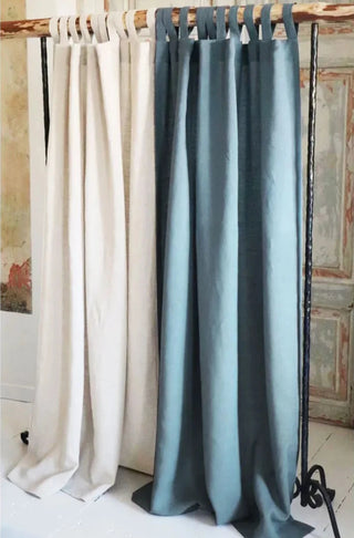 ocean-blue-white-stone-washed-linen-tab-top-curtain-panel-natural-home-decor