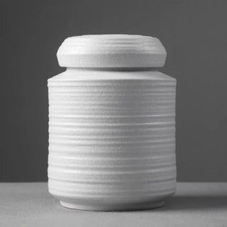 white-ribbed-ceramic-kitchen-storage-jar-canister-tea-coffee-spices-snacks-container