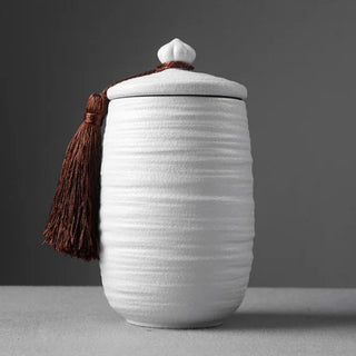 white-ribbed-ceramic-kitchen-storage-jar-canister-tea-coffee-spices-snacks-container