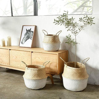 handwoven-natural-and-white-seagrass-storage-basket-with handles-hanging-basket-pot-planter-natural-