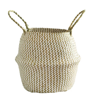 handwoven-natural-and-white-seagrass-storage-basket-with handles-hanging-basket-pot-planter-natural-boho-scandi-home-decor