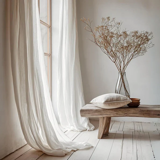 White-Linen-Rod-Pocket-Curtain-Panel-Natural-Home-Decor