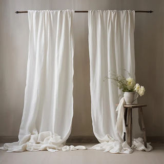 White-Linen-Rod-Pocket-Curtain-Panel-Natural-Home-Decor