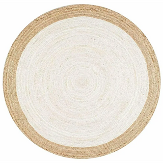 Handmade Reversible Jute Rug / White